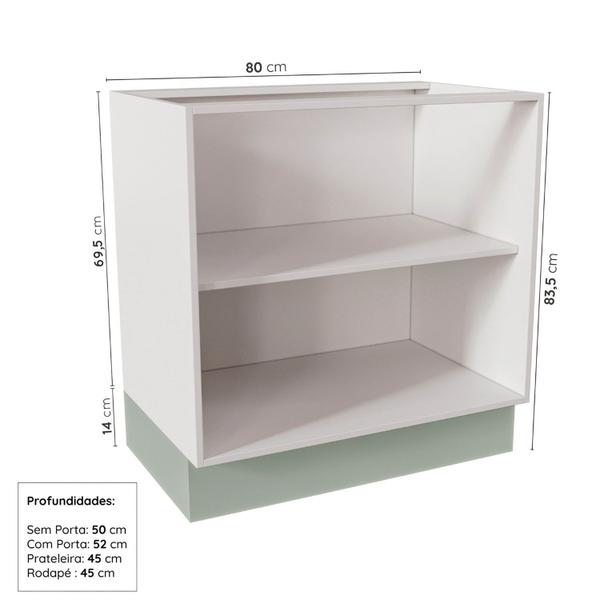 Imagem de Cozinha Modulada 2 Peças Sem Tampo 2 Balcões Arizona Cabecasa MadeiraMadeira