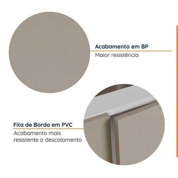 Imagem de Cozinha Modulada 2 Peças sem Tampo com Rodapé 1 Aéreo e 1 Balcão Ipanema Cabecasa Madeiramadeira