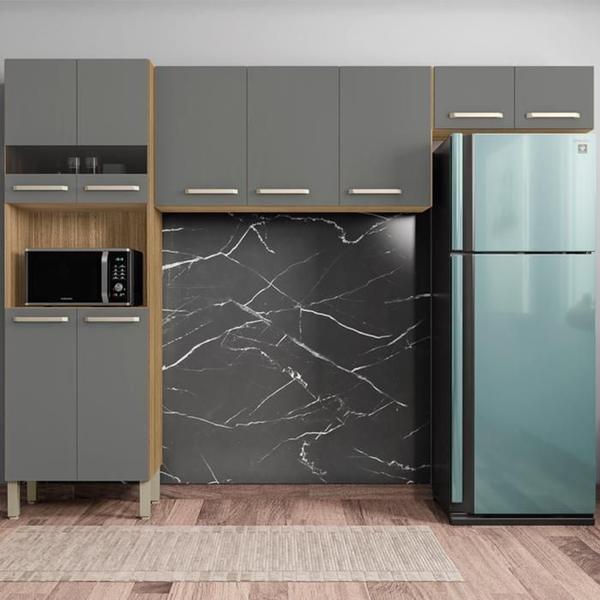 Imagem de Cozinha Modulada 3 Peças 250cm 2916 Freijo Gris KTP