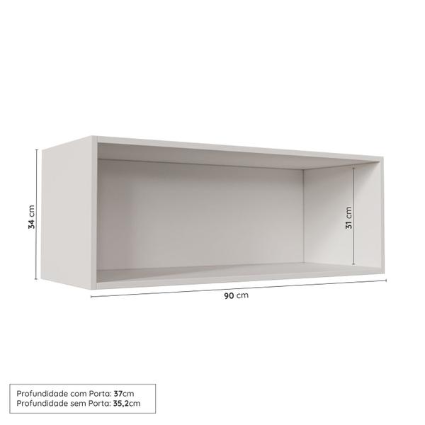 Imagem de Cozinha Modulada 4 Peças com 3 Aéreos e Balcão 120cm Arizona CabeCasa MadeiraMadeira