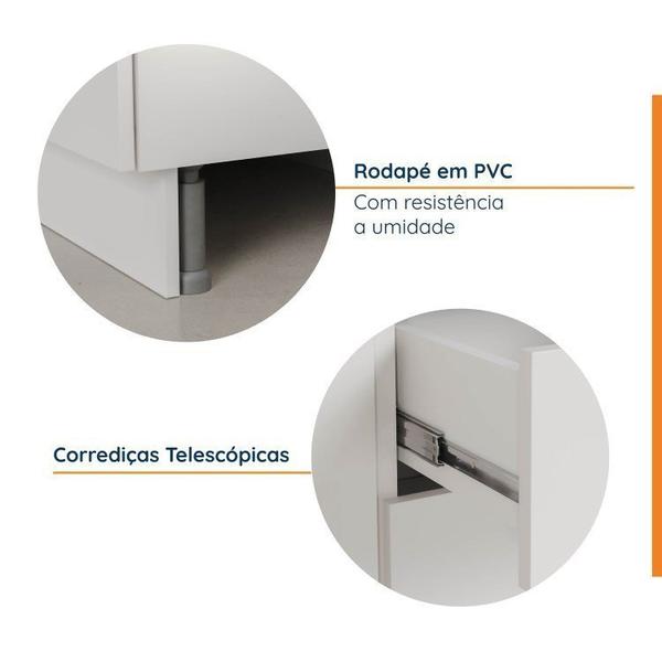 Imagem de Cozinha Modulada 4 Peças com Tampo 2 Aéreos e 2 Balcões Ipanema CabeCasa MadeiraMadeira