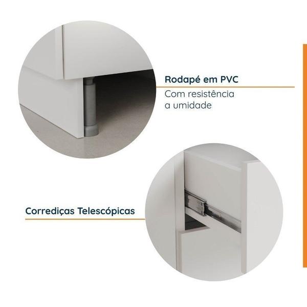 Imagem de Cozinha Modulada 4 Peças com Tampo 2 Aéreos e 2 Balcões Ipanema Cabecasa Madeiramadeira