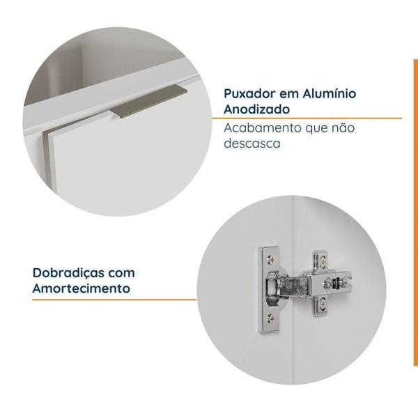 Imagem de Cozinha Modulada 4 Peças sem Tampo 2 Aéreos 5 Portas e 2 Balcões Ipanema CabeCasa MadeiraMadeira