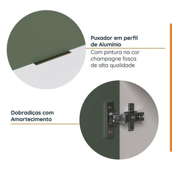 Imagem de Cozinha Modulada 4 Peças sem Tampo com Rodapé 2 Aéreos e 2 Balcões Ipanema Cabecasa Madeiramadeira