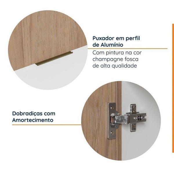 Imagem de Cozinha Modulada 4 Peças sem Tampo com Rodapé 2 Aéreos e 2 Balcões Ipanema Cabecasa Madeiramadeira