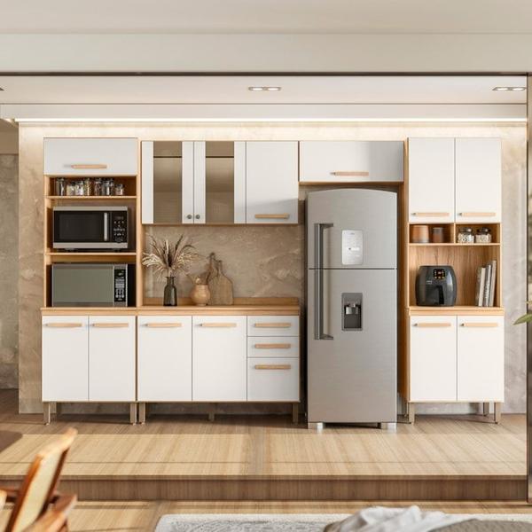 Imagem de Cozinha Modulada 5 Peças 17011 Freijo Off White Cristal Nicioli