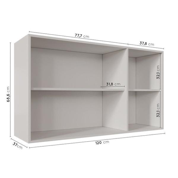 Imagem de Cozinha Modulada 5 Peças com Tampo 3 Aéreos 6 Portas e 2 Balcões Arizona CabeCasa MadeiraMadeira