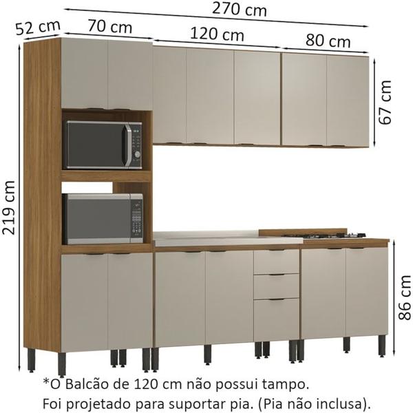 Imagem de Cozinha Modulada 5 Peças FHR001 Amendola Nude Prime Tx Demobile