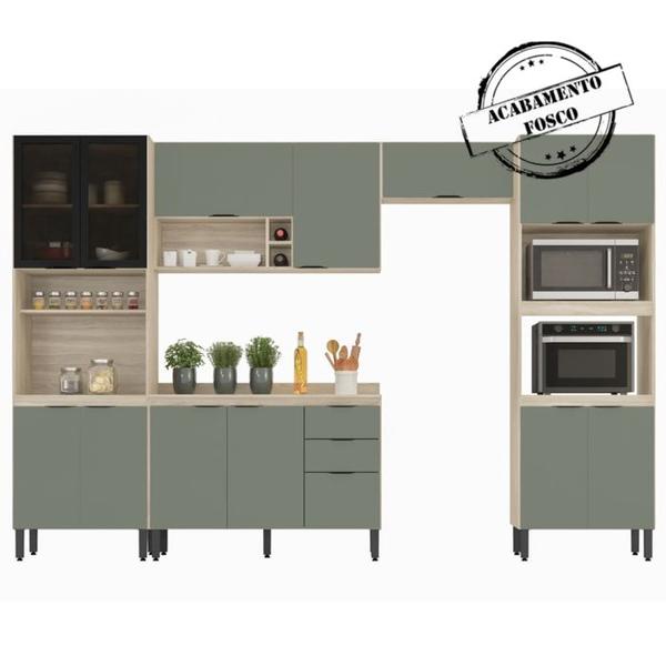 Imagem de Cozinha Modulada 5 Peças FI0001 Avena Menta Demobile