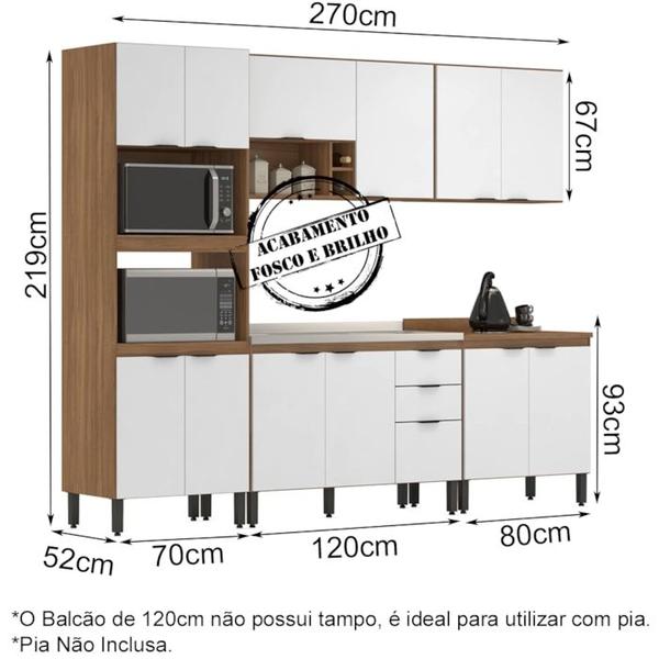 Imagem de Cozinha Modulada 5 Peças FRCZ1 Amendola Branco Demobile