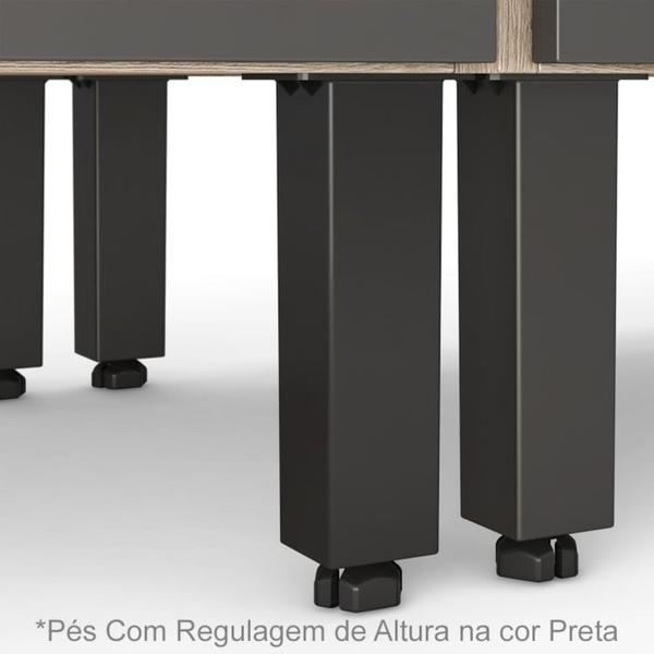 Cozinha Modulada 5 Peças FRCZ1 Avena Grafito Demobile - Demóbile Imagem de Cozinha Modulada 5 Peças FRCZ1 Avena Grafito Demobile