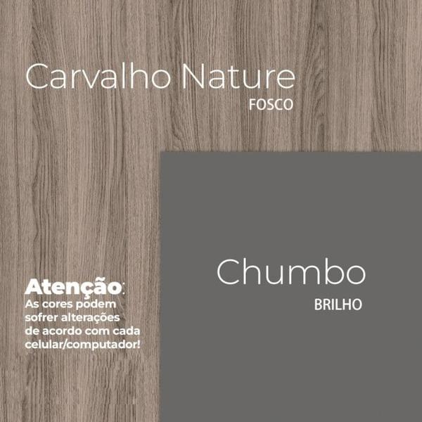 Imagem de Cozinha Modulada 6 Peças 17008 Carvalho Nature Chumbo Nicioli