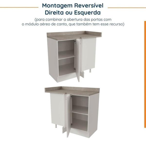 Cozinha Modulada 6 Peças 3 Armários Aéreos e Nichos, 3 Balcões Cabecasa Madeiramadeira Branco Imagem de Cozinha Modulada 6 Peças 3 Armários Aéreos e Nichos, 3 Balcões Cabecasa Madeiramadeira Branco