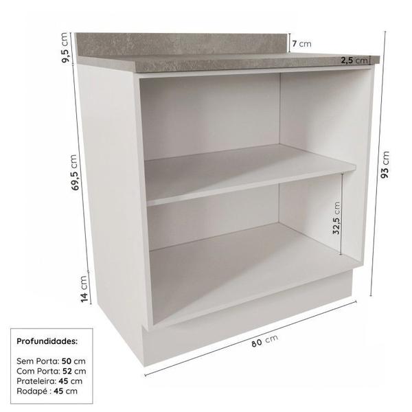 Cozinha Modulada 6 Peças 3 Armários Aéreos e Nichos, 3 Balcões Cabecasa Madeiramadeira Branco Imagem de Cozinha Modulada 6 Peças 3 Armários Aéreos e Nichos, 3 Balcões Cabecasa Madeiramadeira Branco