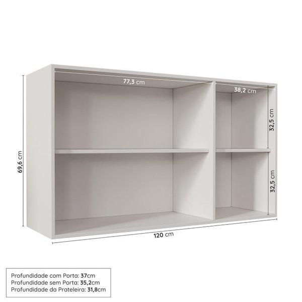 Cozinha Modulada 6 Peças 3 Armários Aéreos e Nichos, 3 Balcões Cabecasa Madeiramadeira Branco Imagem de Cozinha Modulada 6 Peças 3 Armários Aéreos e Nichos, 3 Balcões Cabecasa Madeiramadeira Branco
