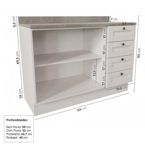 Cozinha Modulada 6 Peças 3 Armários Aéreos e Nichos, 3 Balcões Cabecasa Madeiramadeira Branco Imagem de Cozinha Modulada 6 Peças 3 Armários Aéreos e Nichos, 3 Balcões Cabecasa Madeiramadeira Branco