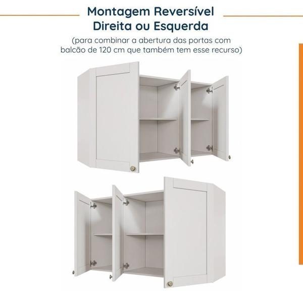 Cozinha Modulada 6 Peças 3 Armários Aéreos e Nichos, 3 Balcões Cabecasa Madeiramadeira Branco Imagem de Cozinha Modulada 6 Peças 3 Armários Aéreos e Nichos, 3 Balcões Cabecasa Madeiramadeira Branco