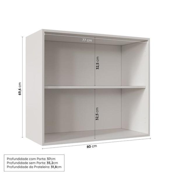 Cozinha Modulada 6 Peças 3 Armários Aéreos e Nichos, 3 Balcões Cabecasa Madeiramadeira Branco Imagem de Cozinha Modulada 6 Peças 3 Armários Aéreos e Nichos, 3 Balcões Cabecasa Madeiramadeira Branco