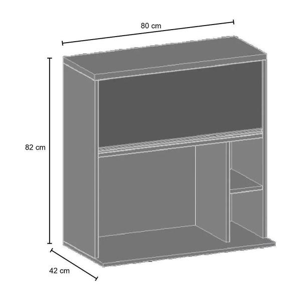 Imagem de Cozinha Modulada 6 Peças Com Tampo Selfie Mel Vanilla/pérola Off - Luciane