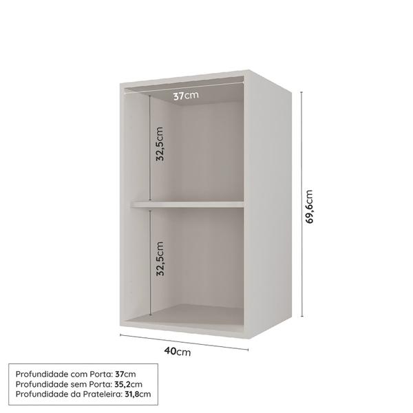 Imagem de Cozinha Modulada 6 Peças sem Tampo 3 Aéreos 6 Portas e 3 Balcões Arizona CabeCasa MadeiraMadeira