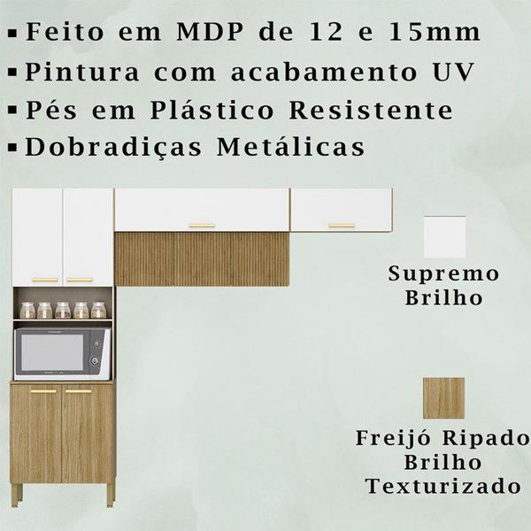 Imagem de Cozinha Modulada 6 portas 2972 Freijo Supremo Ripado KTP