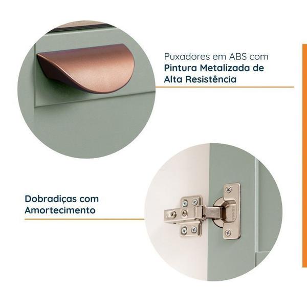 Imagem de Cozinha Modulada 7 Peças com Tampo 3 Aéreos 3 Balcões e Torre Quente Arizona CabeCasa MadeiraMadeira