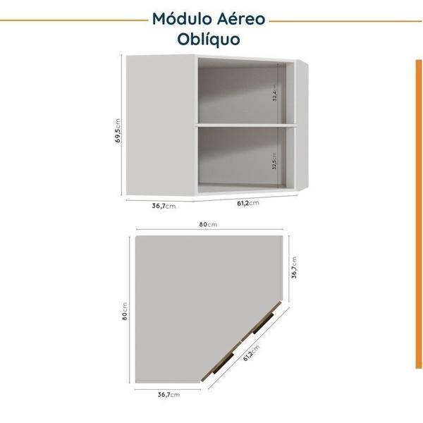 Imagem de Cozinha Modulada 7 Peças sem Tampo sem Rodapé Ipanema Cabecasa Madeiramadeira