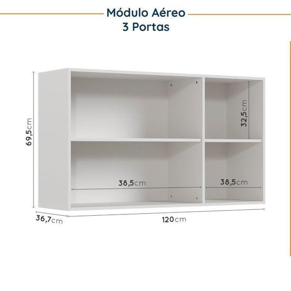 Imagem de Cozinha Modulada 7 Peças sem Tampo sem Rodapé Ipanema Cabecasa Madeiramadeira