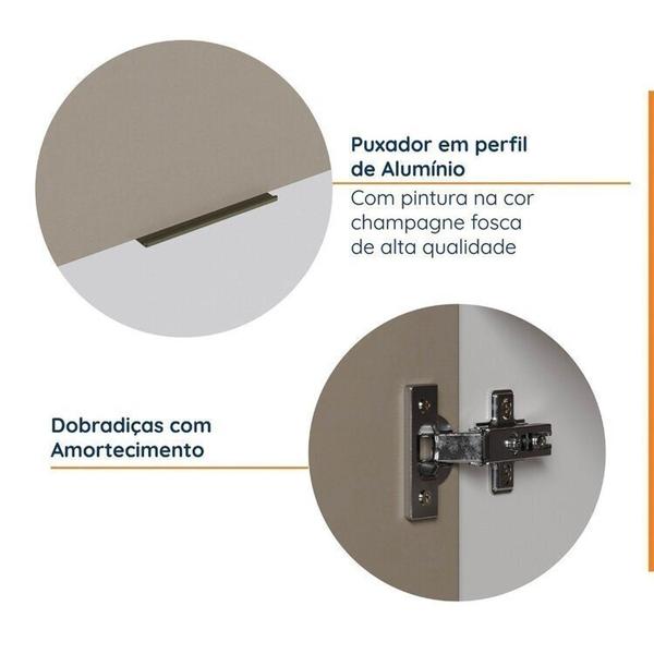 Imagem de Cozinha Modulada 8 Peças sem Tampo sem Rodapé 4 Aéreos e 4 Balcões Ipanema CabeCasa MadeiraMadeira