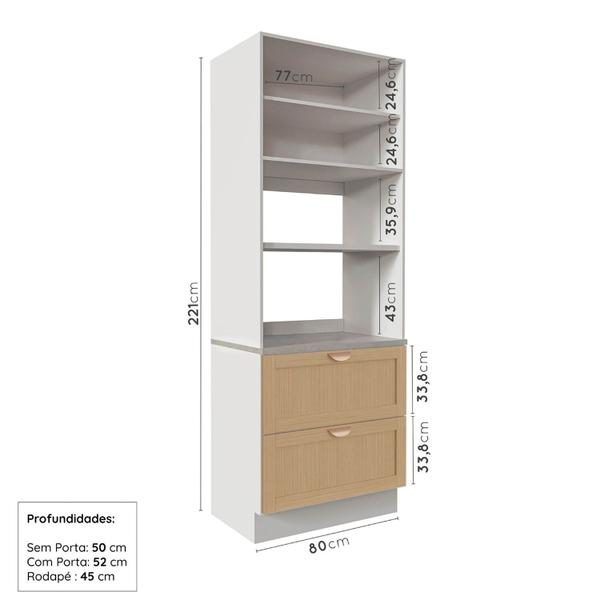 Cozinha Modulada 9 Peças com Tampo 1 Torre 4 Aéreos 4 Balcões Arizona Cabecasa Madeiramadeira Imagem de Cozinha Modulada 9 Peças com Tampo 1 Torre 4 Aéreos 4 Balcões Arizona Cabecasa Madeiramadeira