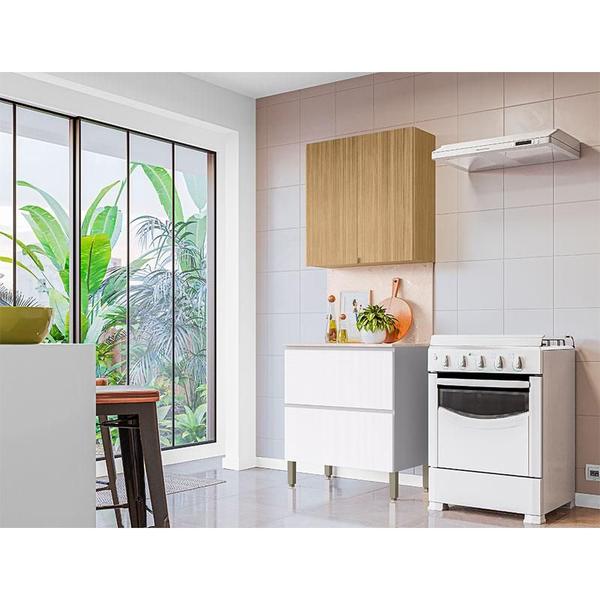 Imagem de Cozinha Modulada Ambiente Art 2 Peças 80cm Freijó Ártico Riscatto  Kits Paraná