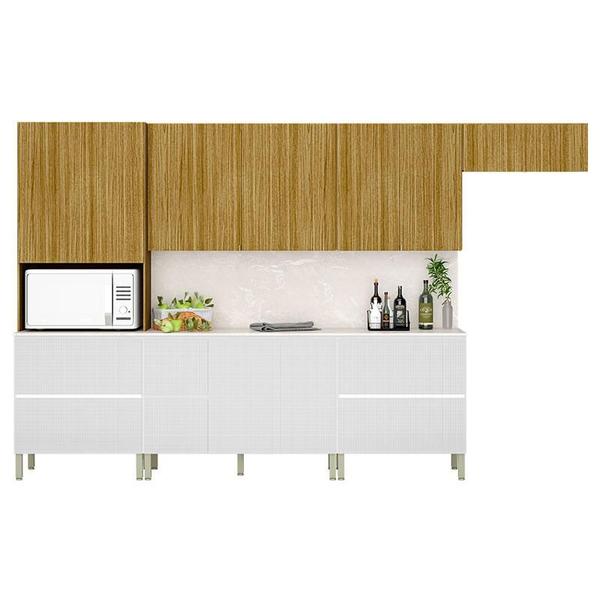 Cozinha Modulada Ambiente Art 8 Peças Freijó Ártico Riscatto Kits Paraná Imagem de Cozinha Modulada Ambiente Art 8 Peças Freijó Ártico Riscatto Kits Paraná