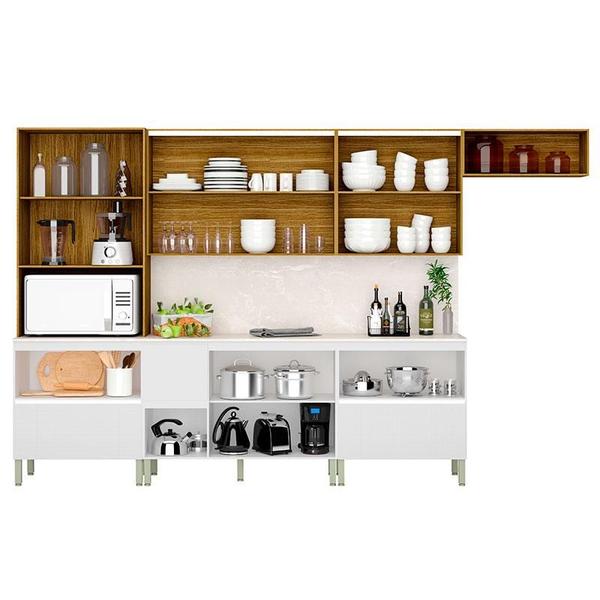 Cozinha Modulada Ambiente Art 8 Peças Freijó Ártico Riscatto Kits Paraná Imagem de Cozinha Modulada Ambiente Art 8 Peças Freijó Ártico Riscatto Kits Paraná