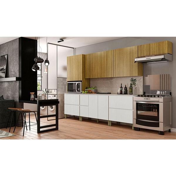 Cozinha Modulada Ambiente Art 8 Peças Freijó Ártico Riscatto Kits Paraná Imagem de Cozinha Modulada Ambiente Art 8 Peças Freijó Ártico Riscatto Kits Paraná