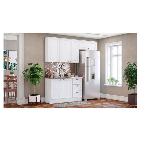 Cozinha Modulada Americana 3 Peças Branco HP Henn Imagem de Cozinha Modulada Americana 3 Peças Branco HP Henn