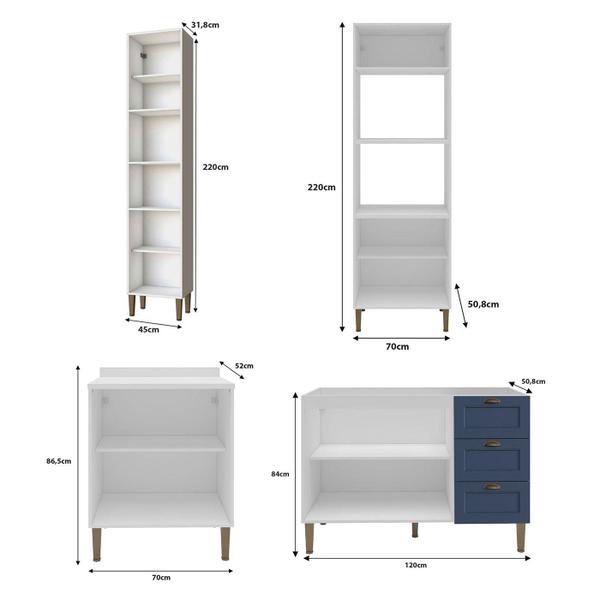 Cozinha Modulada Aurora 305cm Conjunto Provençal Clássica - Casa Lar Shop Made Imagem de Cozinha Modulada Aurora 305cm Conjunto Provençal Clássica