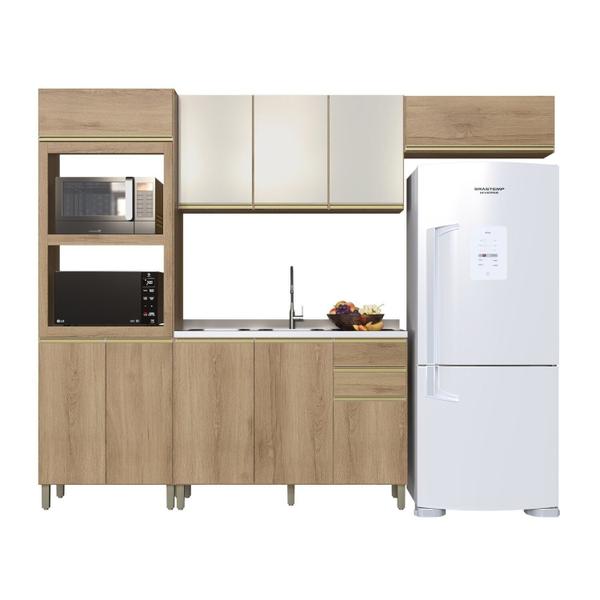 Imagem de Cozinha Modulada Compacta 4 Peças 10 Portas 2 Gavetas Montreal