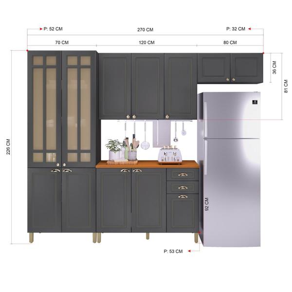 Imagem de Cozinha Modulada Compacta 4 Peças 12 Portas 2 Gavetas Paris