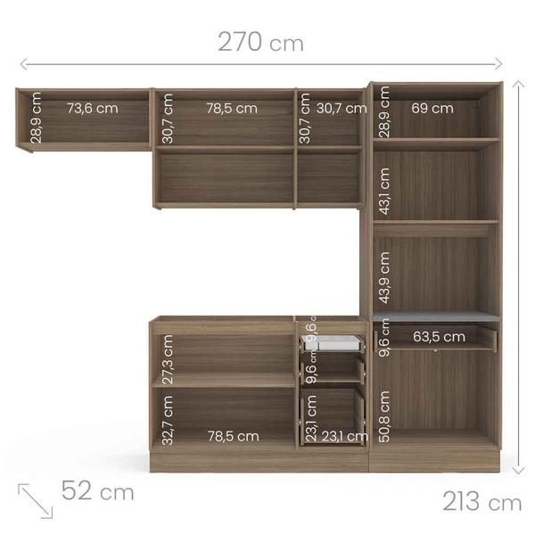 Imagem de Cozinha Modulada Completa 4 Peças Linha Campanele 200081 Menu Kitchen