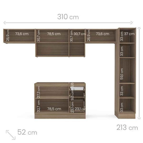 Imagem de Cozinha Modulada completa 5 Peças Linha Campanele 220598 Menu Kitchen