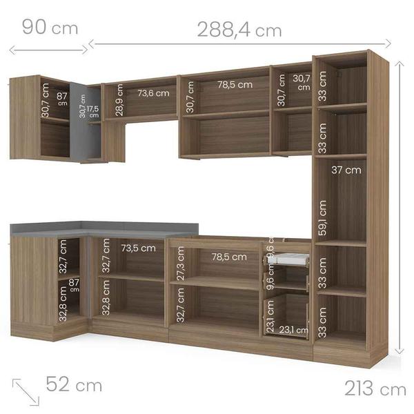 Imagem de Cozinha Modulada Completa 7 Peças Linha Campanele 200591 Menu Kitchen