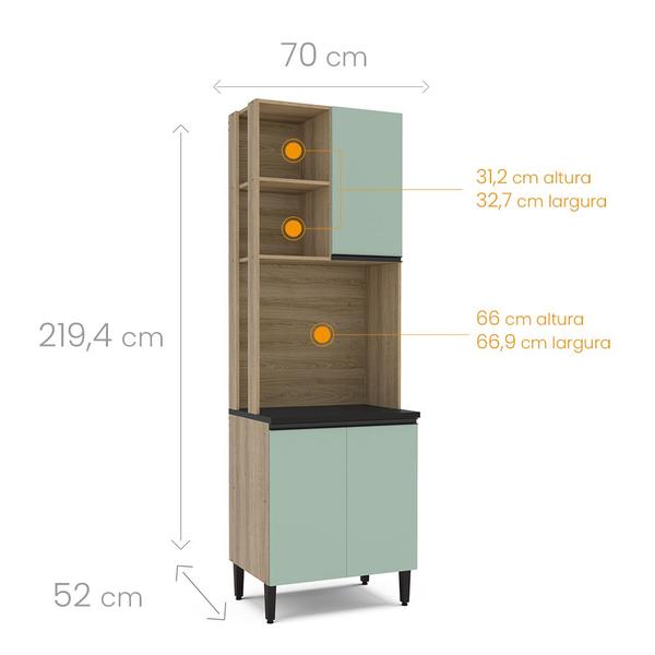 Imagem de Cozinha modulada completa 7 peças Linha Talharim 220586 Menu Kitchen