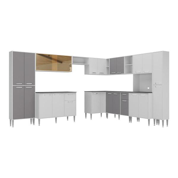 Imagem de Cozinha Modulada Completa com Armário e Balcão 10 Pçs Siena Multimóveis MP2242