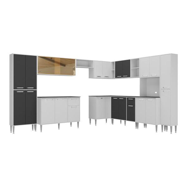 Imagem de Cozinha Modulada Completa com Armário e Balcão 10 Pçs Siena Multimóveis MP2242