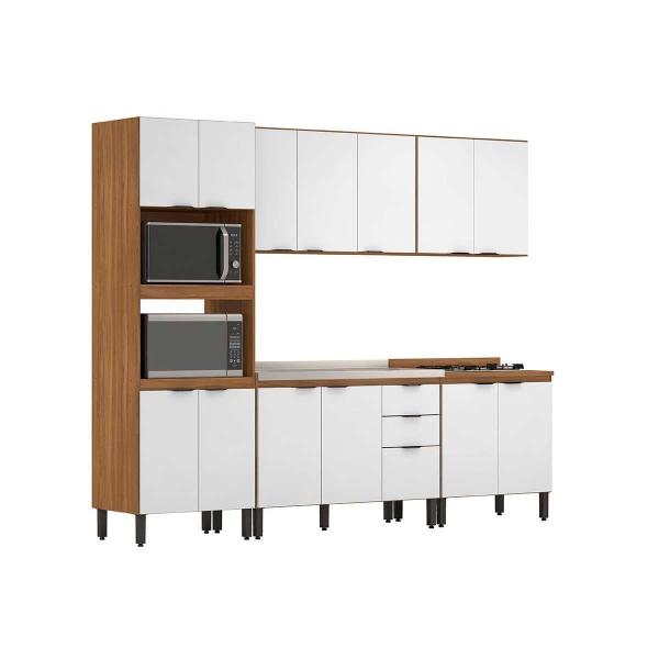 Cozinha Modulada Completa Firenze 5 Peças (2 Aéreos + 2 Balcões + 1 Paneleiro) FMT009 Avena/Menta - Demóbile Imagem de Cozinha Modulada Completa Firenze 5 Peças (2 Aéreos + 2 Balcões + 1 Paneleiro) FMT009 Avena/Menta - Demóbile