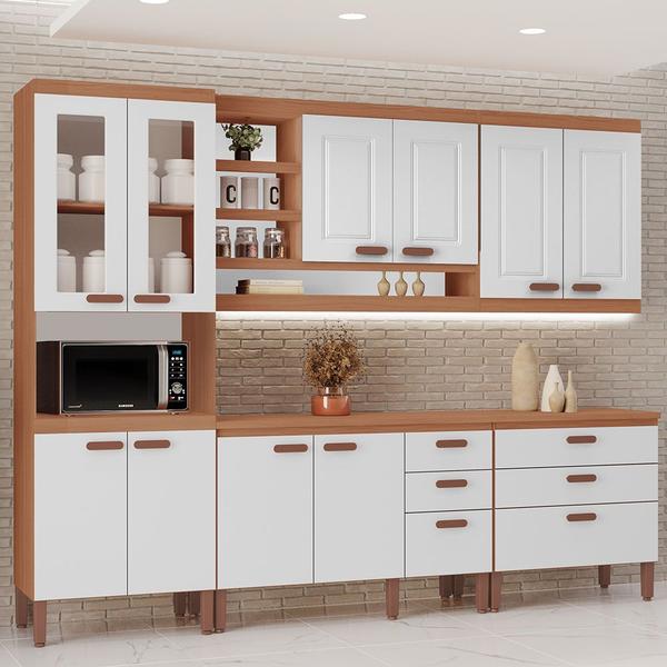 Cozinha Modulada Completa Moveis Home 100 MDF 10 Portas e 6 Gavetas - Tuboarte Cozinha Modulada Completa Moveis Home 100 MDF 10 Portas e 6 Gavetas - Tuboarte