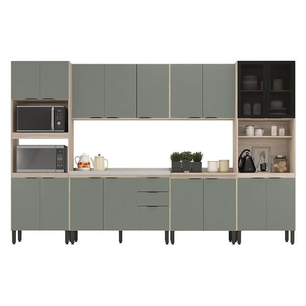 Imagem de Cozinha Modulada Composição FMT006 Firenze 6 Peças Avena/Menta - Demóbile