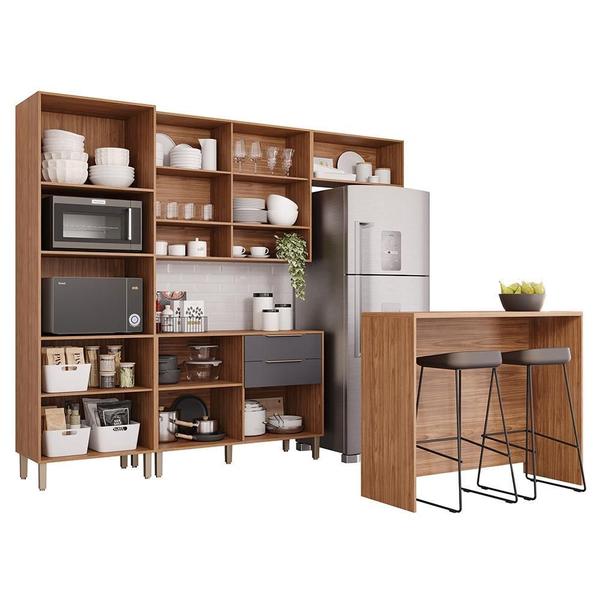 Cozinha Modulada Divina 5 Peças com Torre Quente 2 Fornos e Ilha Gourmet - MGM Imagem de Cozinha Modulada Divina 5 Peças com Torre Quente 2 Fornos e Ilha Gourmet - MGM