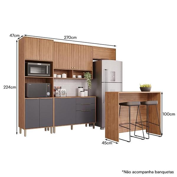Cozinha Modulada Divina 5 Peças com Torre Quente 2 Fornos e Ilha Gourmet - MGM Imagem de Cozinha Modulada Divina 5 Peças com Torre Quente 2 Fornos e Ilha Gourmet - MGM