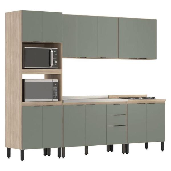 Imagem de Cozinha Modulada Firenze FHR001 Avena Touch Menta - Demóbile